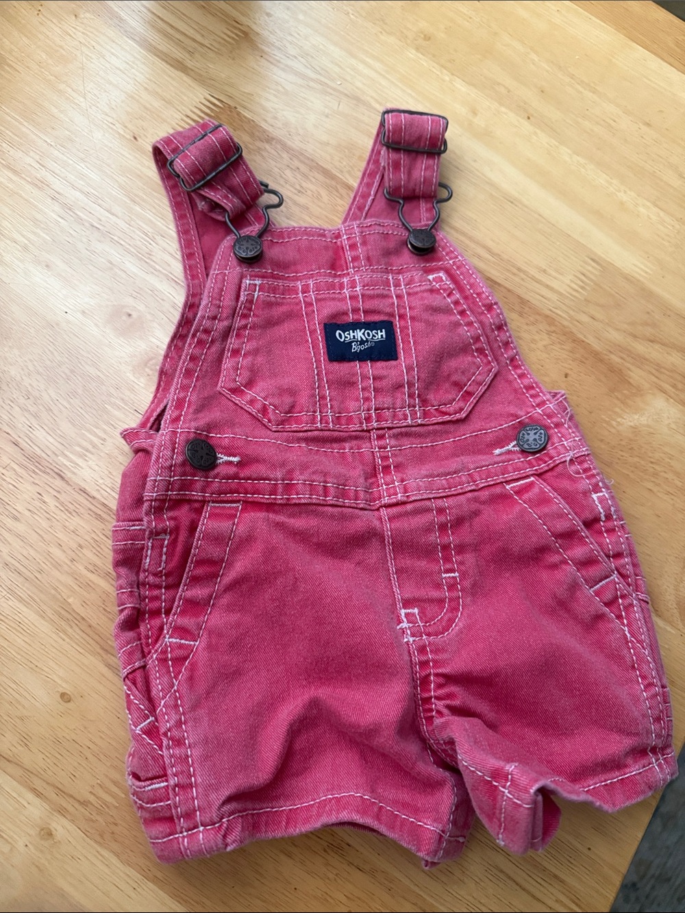 BNWOT 3m OshKosh B'gosh Pink-Red Shortall Overalls